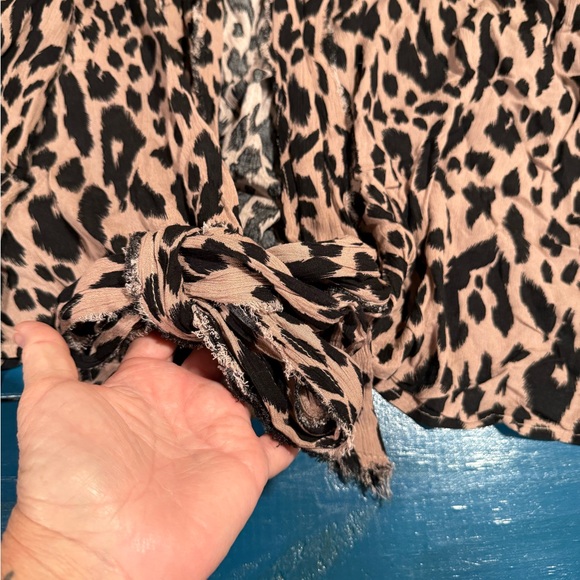 Umgee Animal Print Open Front Cardigan - Picture 4 of 4